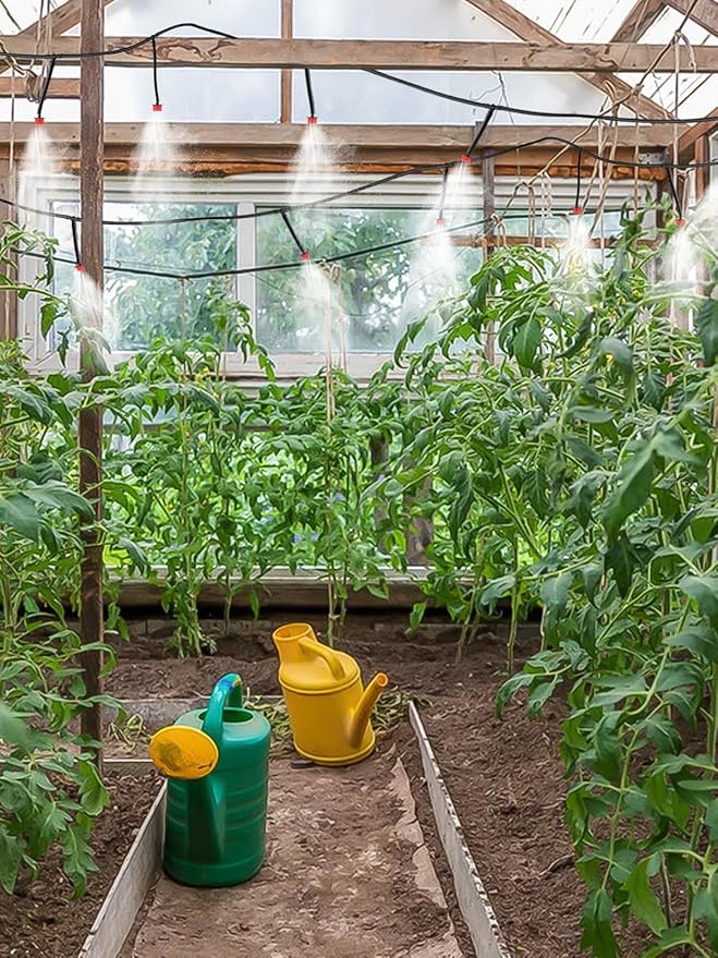 Kalolary 100PCS 1/4" Universal Barbed Tee Fittings, 1/4 Inch Barbed Tee Connectors Drip Irrigation Fittings for 4mm/7mm Water Tube Parts Drip Irrigation Hose Connector Watering System