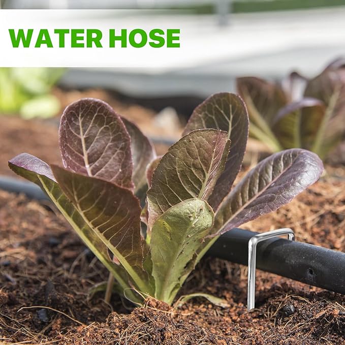 5 Inch 50pack Landscape Staples Galvanized Garden Stakes,12 Gauge Heavy Duty Garden Pins for Fences, Lawns, Weed Barriers and Landscape Fabrics, Irrigation Hose,Yard Lawn, Landscape Fabric.