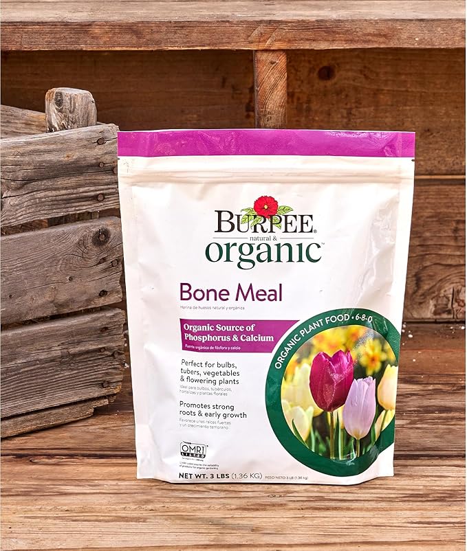 Burpee Bone Meal Fertilizer | Add to Potting Soil | Strong Root Development | OMRI Listed for Organic Gardening | for Tomatoes, Peppers, and Bulbs, 1-Pack, 3 lb (1 Pack)