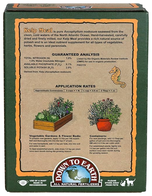 Down to Earth Kelp Meal 1-0.1-2, 5lbs