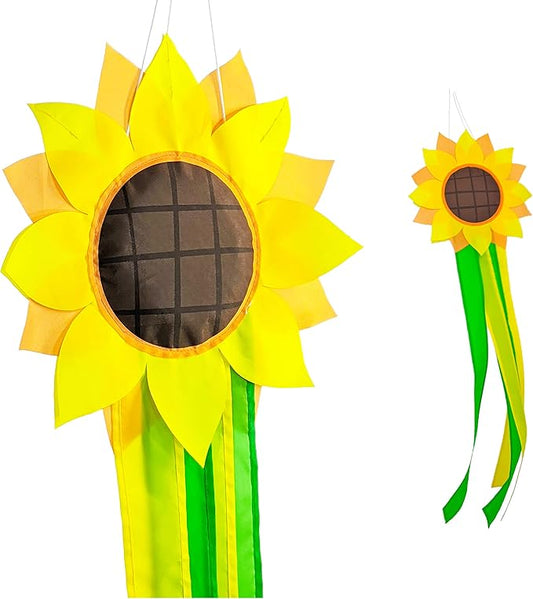 Madrona Brands Sunflower Windsock | Durable Outdoor Hanging Decoration | Yard, Garden, Patio, Home and More | 42-Inch