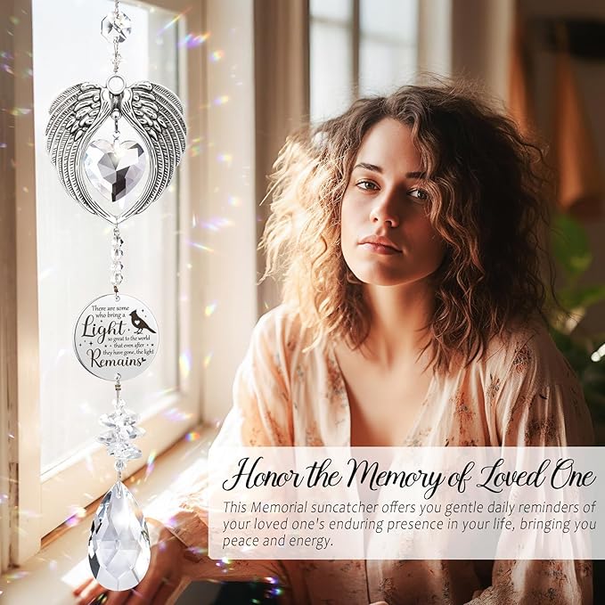 Sympathy Gifts for Loss of Loved One Mom Dad Daughter Son, Unique Memorial Gifts Crystal Suncatcher Bereavement Gift Idea - Grief Condolence Sorry for Your Loss Funeral, Miscarriage Gifts for Mothers