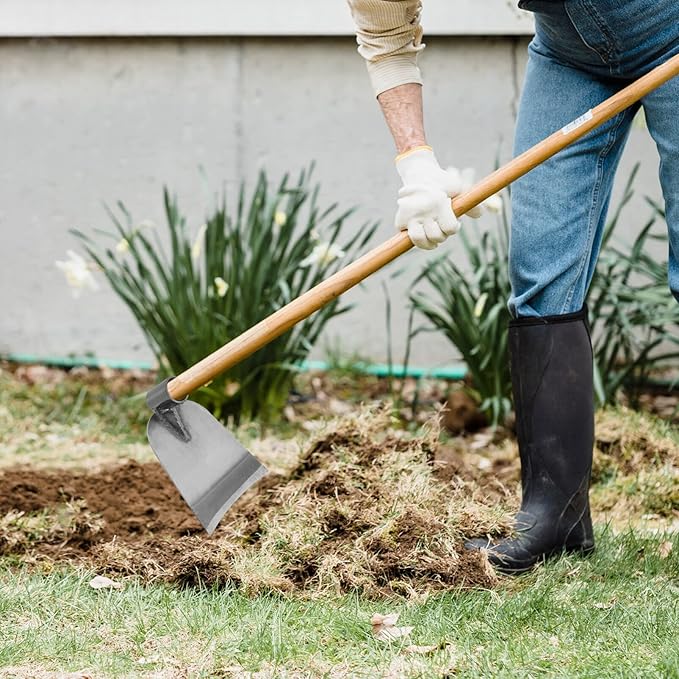 Garden Hoe Weeding Garden Hoe Replacement Head Garden Digging Hoe Head Agricultural Tool for Garden Lawn Yard Loosen Land Weeding Round Eye Hoe Replacement Cultivator Hoe