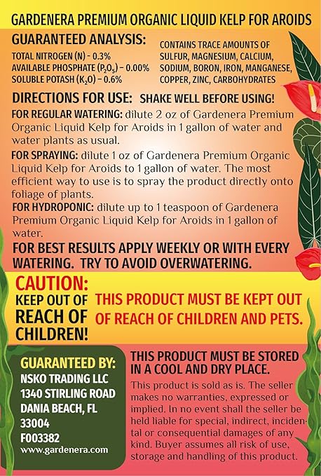 Aroid Plant Superfood - 8 oz - Organic Liquid Kelp Fertilizer for Thriving Aroid Growth