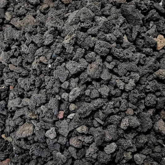 Black Lava Rocks for Plants Natural Horticultural Volcanic Rock (1/4" to 1/2" Size) (Mined in USA) (5-lb Bag)