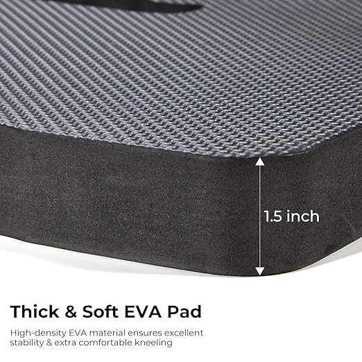 Ohuhu Extra Thick Kneeling Pad, 17x11x1.5 Inch Gardening Knee Pads Kneeling Foam Mat with Comfortable Surface, Water Resistant Large Knee Cushion Supplies for Garden Work Baby Bath Yoga Exercise
