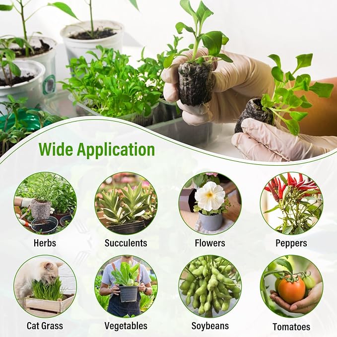 Legigo 100 PCS Coco Coir Pellets Seed Starter, 35mm Coconut Coir Seed Starter Pods for Seedlings, Compressed Seed Plant Starter Soil Pods Plugs for Starting Seed Planting Herbs Flowers Vegetables