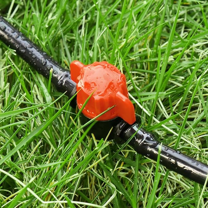 1/4" Drip Irrigation Valve：25 Pack Drip Irrigation Shut Off Switch Valve Fits 1/4 Inch Drip Irrigation Tubing Drip Line Cut Off Valve for Garden Lawn Irrigation System