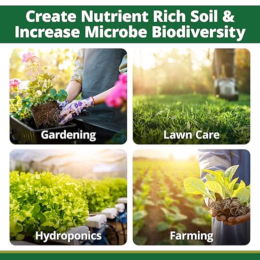 TeraGanix EM-1 Plant Growth, Microbial Inoculant Concentrate (1 Btl = 16 Gal), Soil Conditioner, Root Enhancer, Liquid Probiotic for Soils & Plants, Seed Germination, Garden, Lawn Care (16 fl oz)