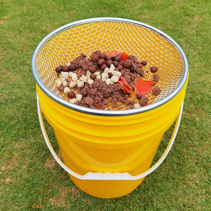 Gardening Sand Soil Compost Sifter Perfect for 5 Gallon Bucket (1, 1/4 Inch)
