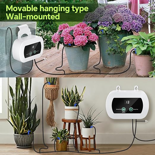 Automatic Watering System with Self Plant Watering Devices,Indoor Watering System for Potted Plants with Customize Schedule Water Timer,USB Power for Indoor Plant Watering System