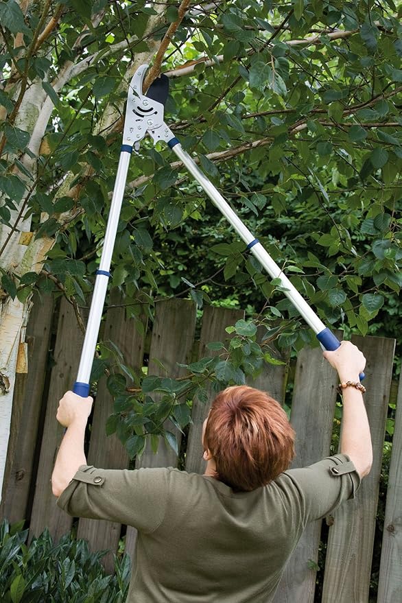 Spear & Jackson 8290RS Razorsharp Heavy Duty Telescopic Ratchet Anvil Loppers, Multicoloured