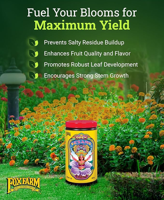 FoxFarm Soluble Nutrient Trio Pack - Open Sesame, Beastie Bloomz, Cha Ching, High-Octane Fertilizers for Hydroponic & Soil - Support Flowering & Bud Density (3-1 lb Jars)