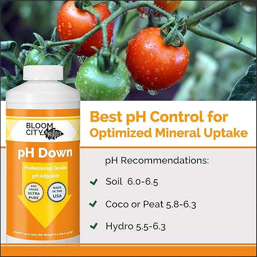 Bloom City Professional pH Down Liquid Fertilizer, Gallon (128 oz)