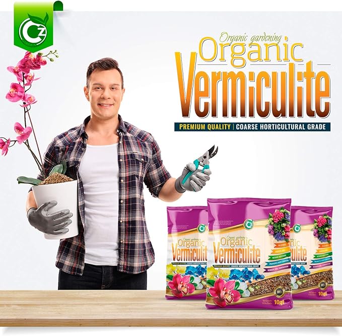Coarse Vermiculite - Made in USA for All Indoor/Outdoor Plants & Flower Gardens - Horticultural Soil Amendment Additive Conditioner Grow Media for Hydroponics, Mushroom Cultivation and more!