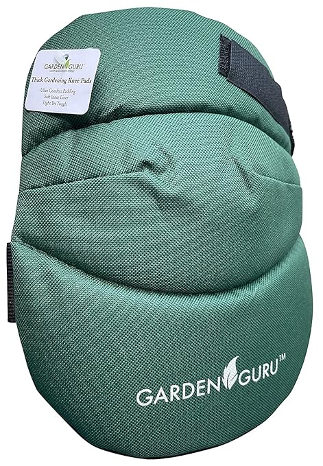 GARDEN GURU Cushioned Gardening Knee Pads with Adjustable Straps - Soft Inner Liner, Ultra Comfort Padding, Garden Kneelers for Yard Work, Cleaning, Household Chores, Roofing, and More (2 Pack)