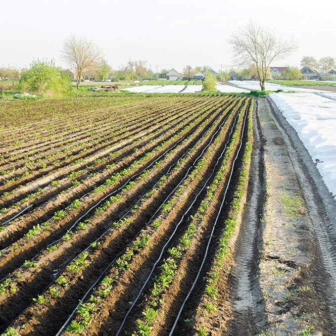 Maitys 8 Pieces Drip Irrigation Barbed Tee Fittings 1/2 Inch Universal Barbed Tee Fittings Connectors Drip Plastic Soaker Hose Connectors Hose End Stop, Black(Mixed)