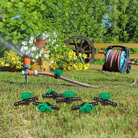 12 PCS Irrigation Barbed Ball Valve Fits for 1/2 Inch Drip Tubing, Drip Line Parts Shut Off Valve for Drip Irrigation and Aquariums