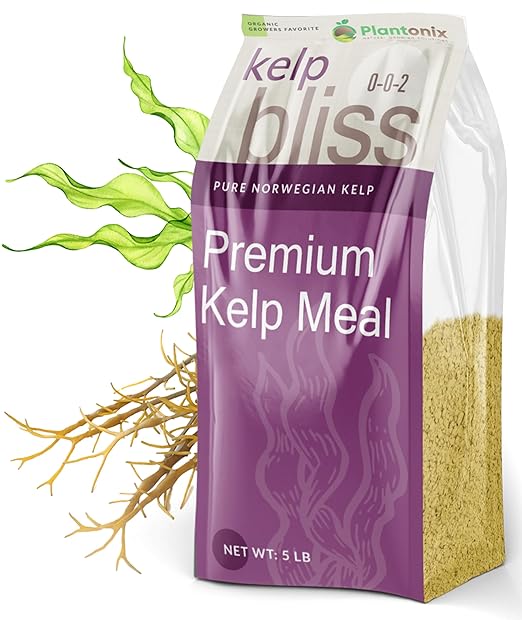 Kelp Bliss Fertilizer (5lbs) - Kelp Meal Organic Fertilizer - Kelp Fertilizer for Plants - Plant Fertilizer & Garden Fertilizer - Organic Kelp Meal for Potting Soil, Garden Soil, Vegetables, & Lawns