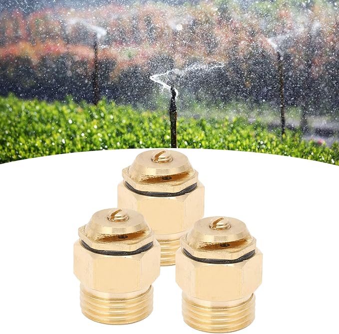 3PCS G1/2 Refraction Sprinkler Nozzle, Adjustable Copper Micro Sprinkler Head Garden Irrigation Accessories, for Watering Lawns, Plants, Flowers, Vegetables