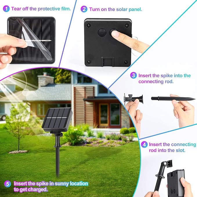 Extra-Long 288FT 800LED Solar Fairy String Lights, 4-Pack 72FT 200 LED Outdoor Twinkle Lights Waterproof, 8 Lighting Modes, Multicolor Silver Wire Lights for Deck Backyard Tree Garden Fence Pool Party