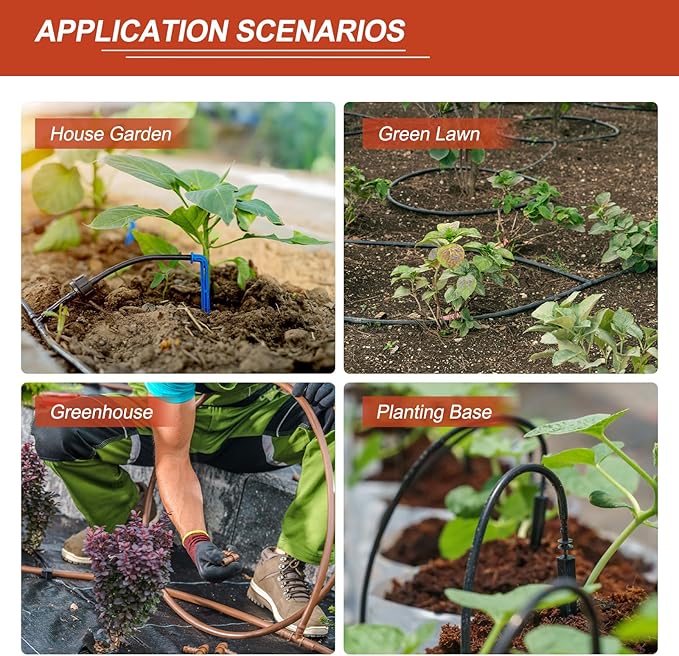 uxcell Single Barb Drip Pipe Connector 4/7mm Hose Fitting for Garden Agricultural Irrigation System, Plastic 40pcs