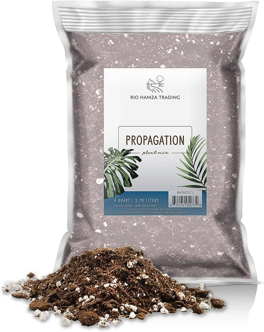 Planting Mix for Plant Propagation (4 Quarts), Hand Blended Soilless Mix for Propagating Plants, House Plants, and More