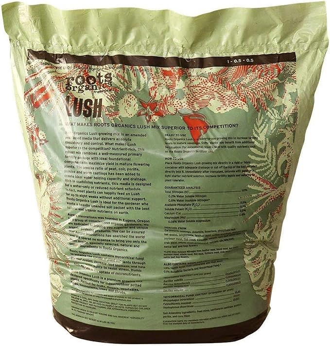Roots Organics Lush Peat Based Potting Soil, 1.5 CuFt