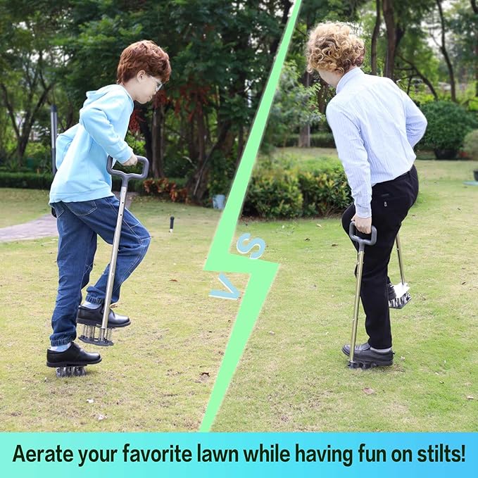 Lawn Aerator，Aerator Lawn Tool Garden Tools, Gardening Hand Tools, Aerator Shoes Pair with 26 Soil Spikes for Lawn Care Outdoor Sports Yard Tools