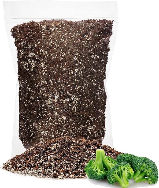 Premium Organic Potting Soil for Broccoli - (4 Quart Bag)
