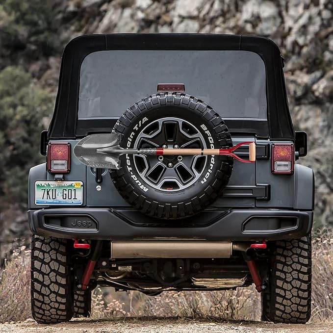 Garden Shovel Round Digging Shovel Heavy Duty Shovel for Digging Trenching Gardening Camping, 43 inches