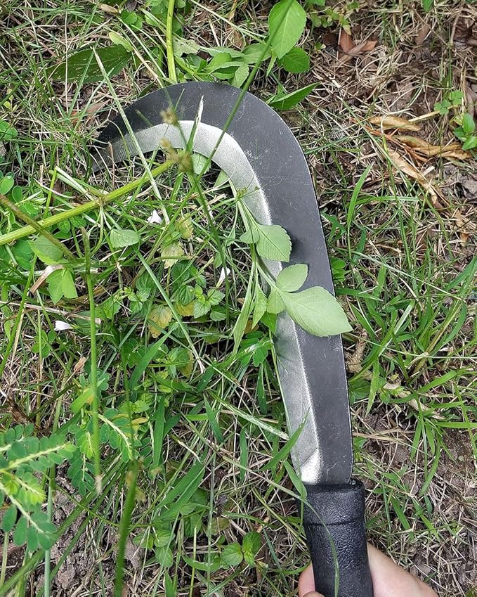 Sickle Machete for Yard Work Machetes for Cutting Trees Billhook Brush Clearing Sickle Garden Tool Brush Axe Harvest Knife Heavy Duty Machete Sickle for Gardening Sickle Machete Camping Farming