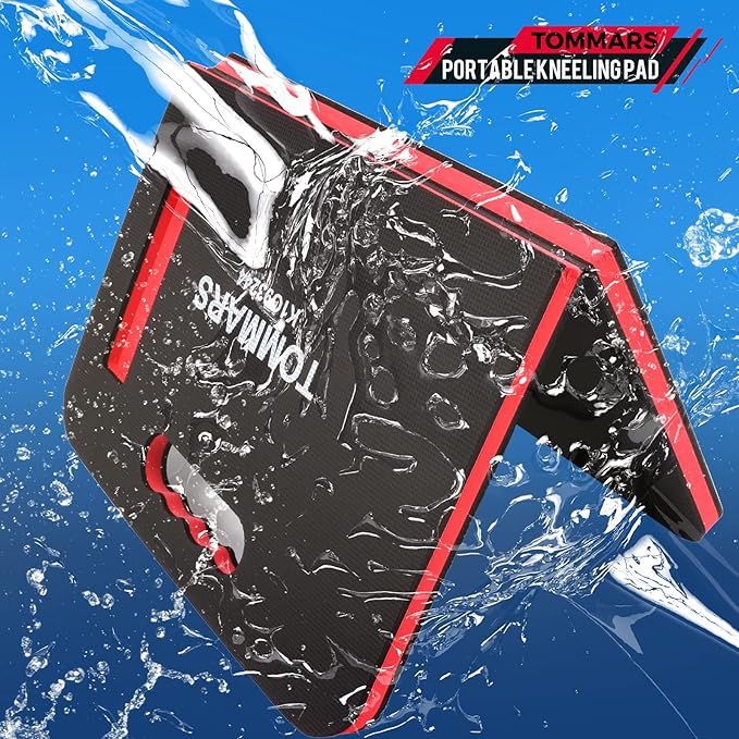 TOMMARS 0.9" Foldable Thick Kneeling Pad, 2 Fold Comfortable Foam Knee Pads Cushion Mat for Gardening, Yardwork, Workshop Repairing