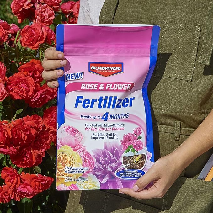BioAdvanced Rose & Flower Fertilizer, Granules, 4 lb