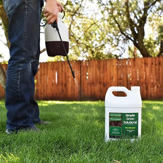 Organic Micronutrient Booster- Complete Plant & Turf Nutrients- Simple Grow Solutions- Natural Garden & Lawn Fertilizer- Grower, Gardener- Liquid Food for Grass, Tomatoes, Flowers, Vegetables (1 Gallon)