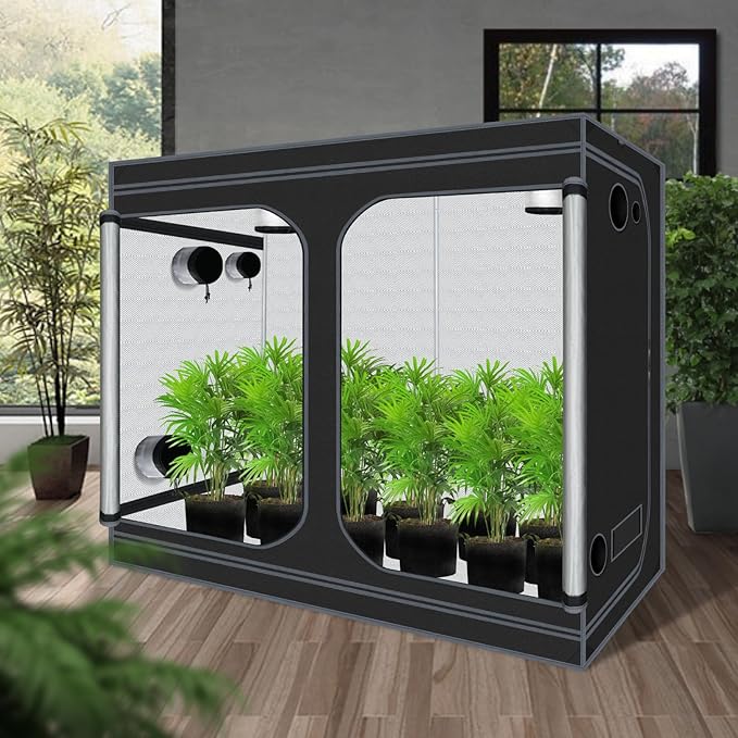 Grow Tents 96"x48"x78" High Reflective Grow Tent Indoor Grow Room for Planting Fruit Flower Veg with Removable Water-Proof Floor Tray 8x4