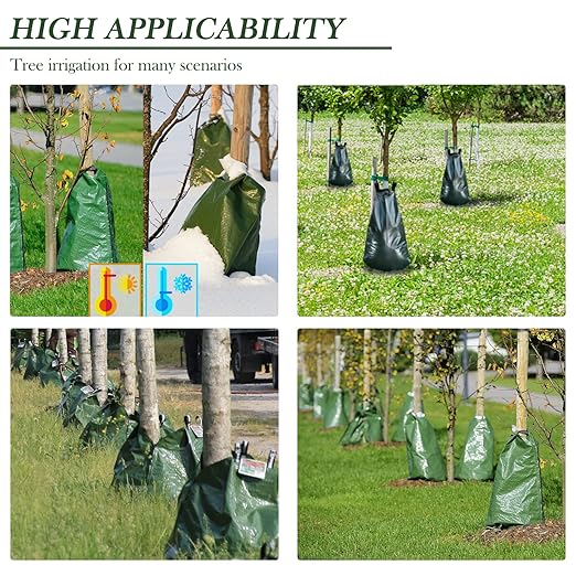 6 Pack 20 Gallon Capacity Watering Bags for Plant, 6-8 Hours Slow Release Tree Water Bags, Reusable Tree Watering Bag, Premium PVC Irrigation Bags, Sapling, Plant