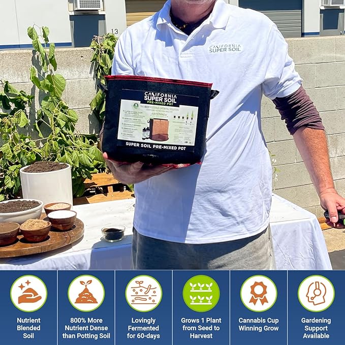 The Bud Grower | Pre-Mixed Super Soil 5 Gallon Pot | Premium 100% Nutrient Rich Organic Super Soil | Hydroponic Nutrients and Grow Supplies | All-in-One Grow Tent Kit's & Supplies