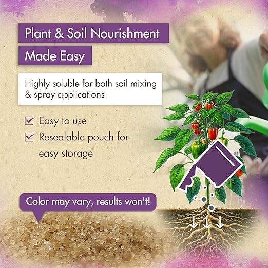 Ammonium Sulfate 21-0-0 Fertilizer, High Nitrogen Fertilizer for Plants Rapid Growth & Deep Greener Color, Ideal Ammonium Sulfate Fertilizer & Soil Acidifier to Lower pH Levels in Alkaline Soil, 5 lb