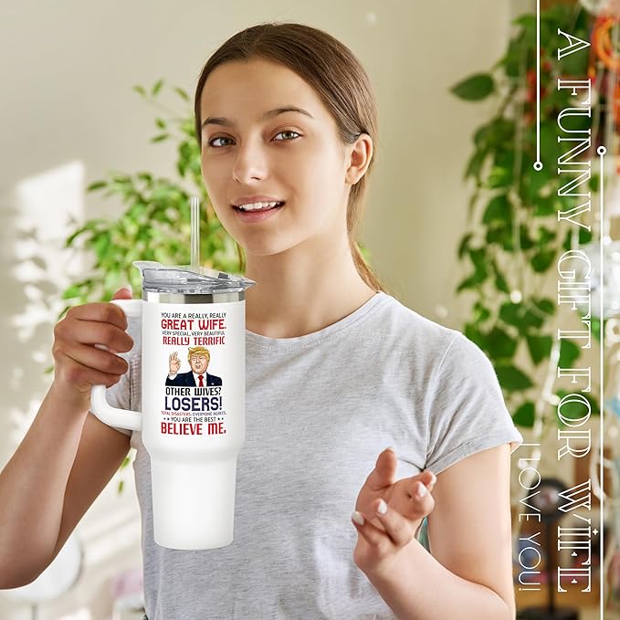 Gifts for Wife - Wife Gifts, Gifts for Her - Wedding Anniversary for Wife, Wife Birthday Gift Ideas, Christmas Gifts for Wife, Christmas Gifts for Her - I Love You Gifts for Her - 40 Oz Tumbler