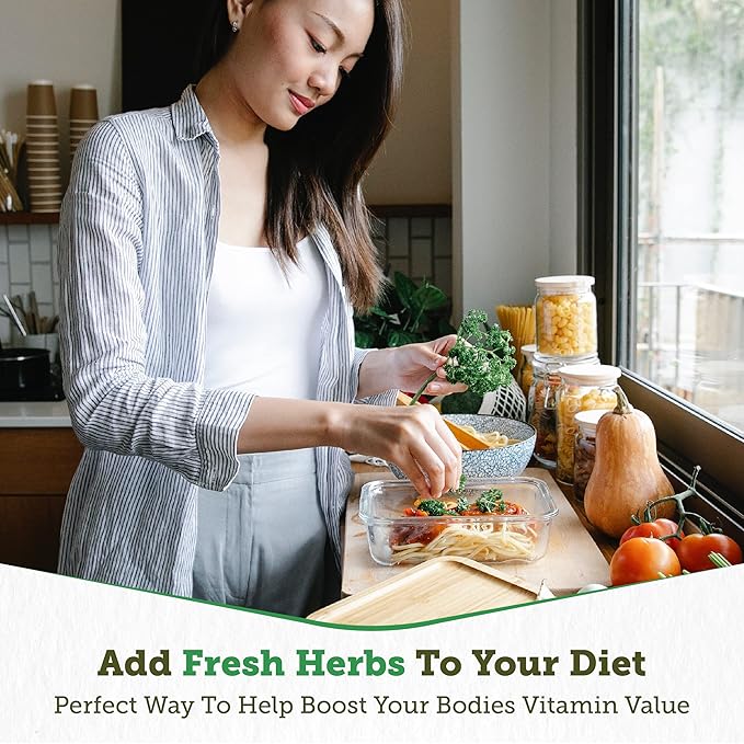 VegTrug 8 Pocket Herb Garden, Wooden Herb Planter with Herb Snips, Natural