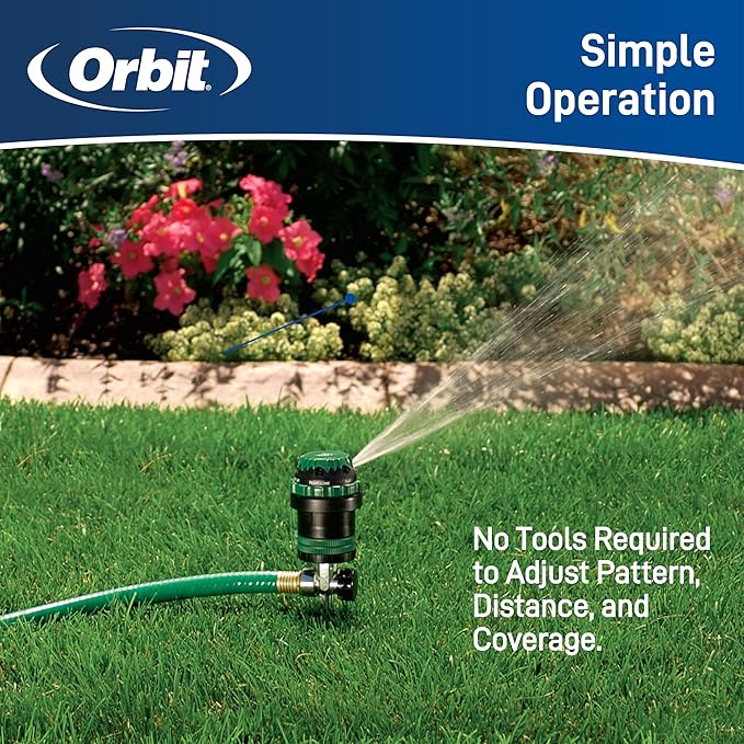 Orbit 58573N H2O-6 Gear Drive Sprinkler (Sprinkler on Spike)