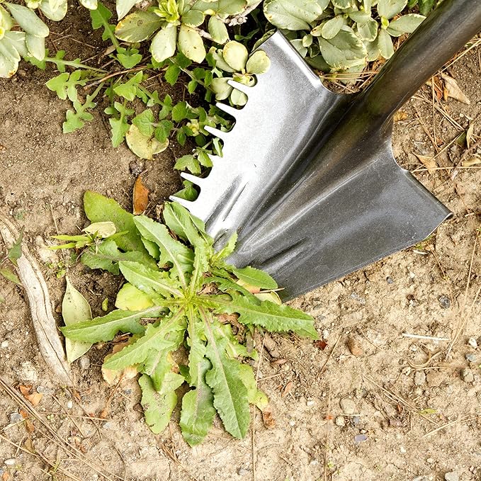 Weedhunter Spade Shovel Rotating Handle for Weeds Roots Digging Raking Gardening Tool