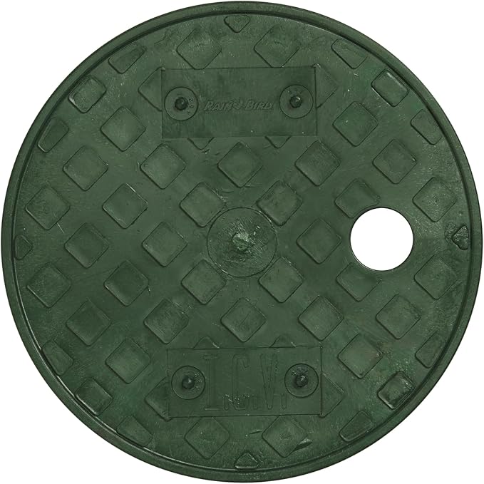 Rain Bird CPVB6RND Professional Series 6" Round Sprinkler Valve Box, Black with Green Lid, 9.5" High