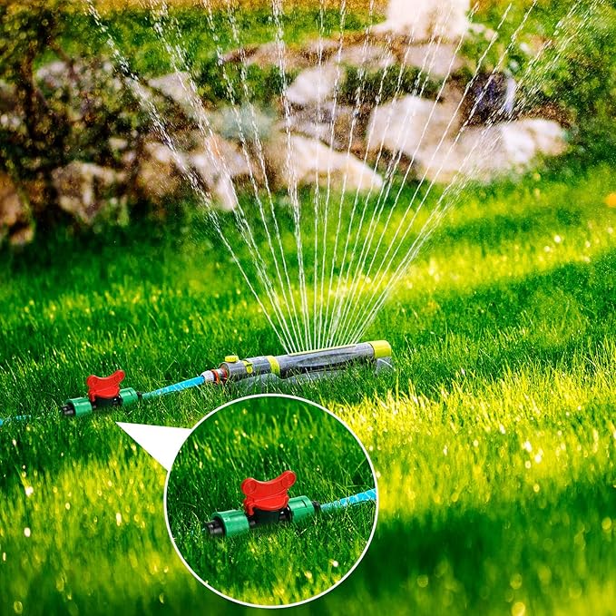 Drip Irrigation Shut off Valve 1/2 Inch Universal Drip Irrigation Tubing Coupling Valve Connector Locking Fitting Compatible with 16 to 17 mm Drip Tape Tubing Sprinkler System (24 Pieces)