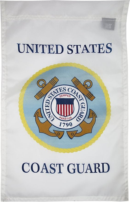 FlagSource U.S. Coast Guard Nylon Garden Flag, Made in The USA, 18x12"