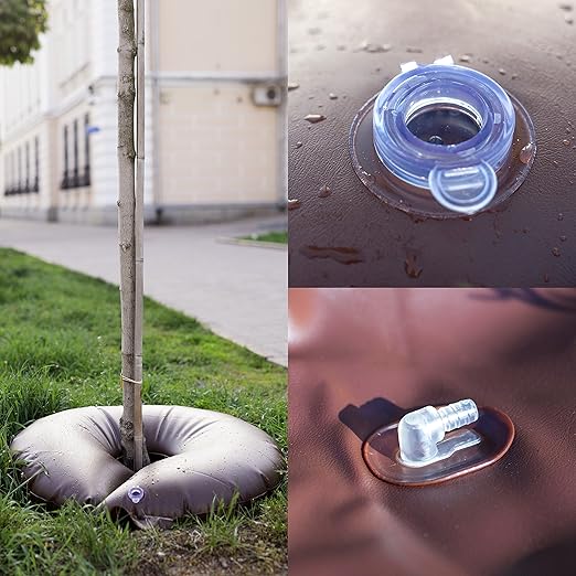 HIGHLIGHT 2 PACK-15 Gallon Tree Watering Bag/Ring, Deep Root & Low-Profile Slow Release Watering Bag for Newly Planted, Multi-Trunk or Evergreen Tree