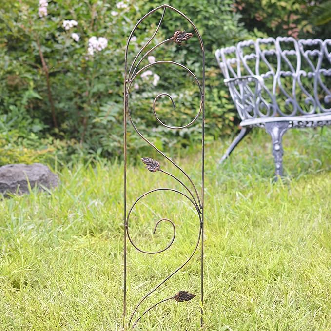 Arcadia Garden Products TR04 Autumn Leaf Trellis, 4' x 10", Bronze