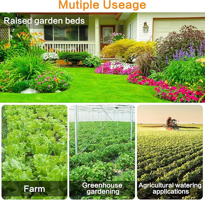 Drip Irrigation Coupling Fittings-110 Pieces Couplers for 1/4” Tubing,Barbed Connectors for Drip or Sprinkler systems