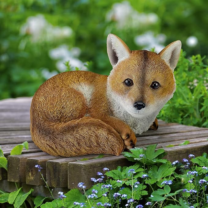 Design Toscano QM2585100 Diablo The Baby Red Fox Statue, Full Color